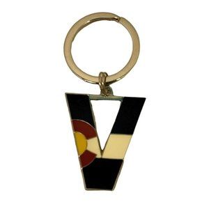 Colorado State Flag Initial V Key Ring Souvenir Vee